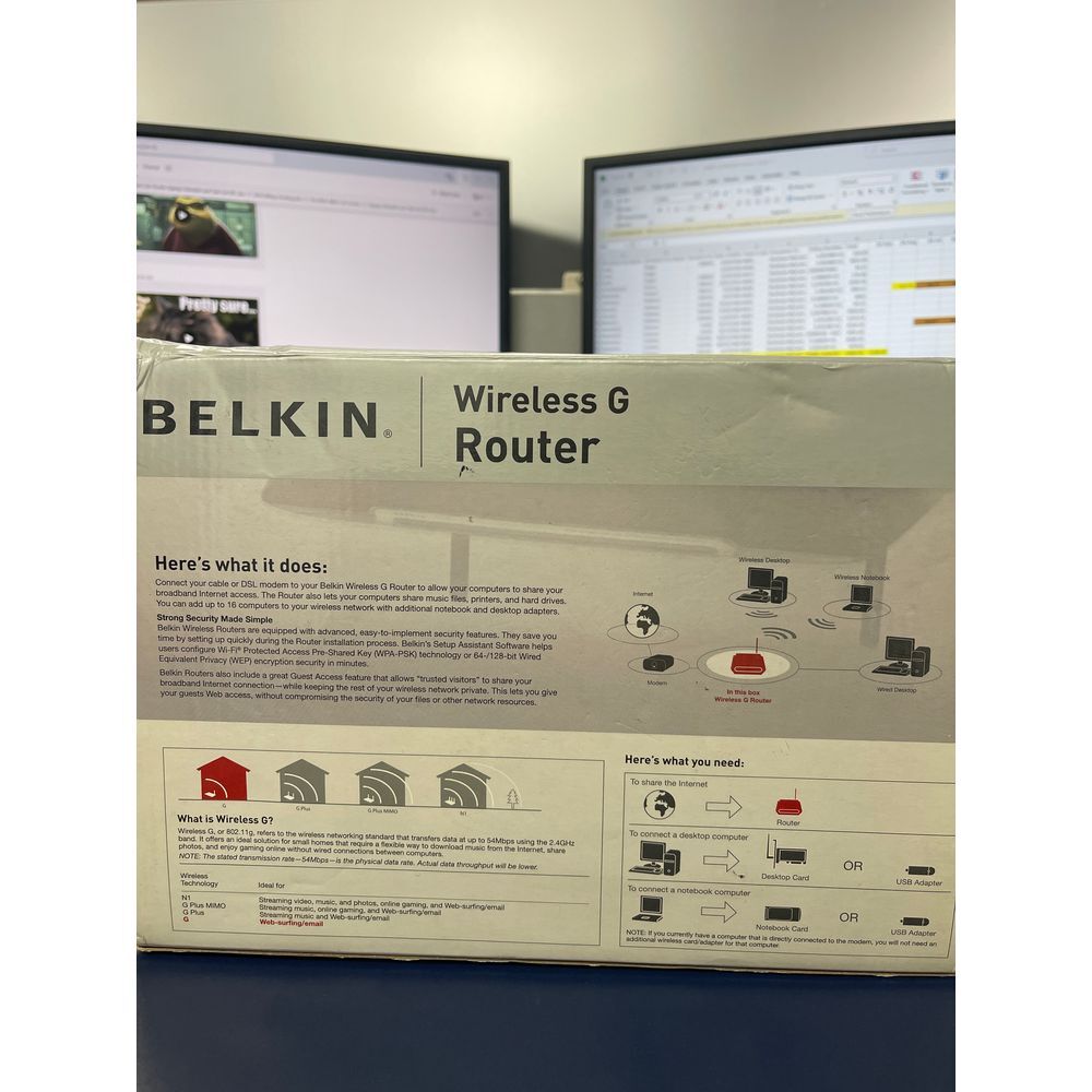 Belkin Wireless G Router High-Speed Internet Connection Sharing‎ Device - Picture 3 of 5